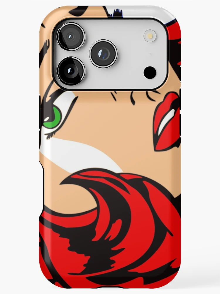 Thumbnail 1 of 4, iPhone Case, Comic Girl Red Head Pop-Art designed and sold by Nance929.