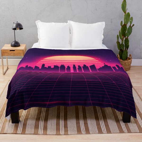 Item preview, Retro Vaporwave City Skyline designed and sold by anziehend.