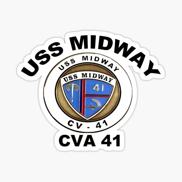 Artikelvorschau, USS Midway (CVB / CVA / CV-41) Wappen entworfen und verkauft von Nikki SpaceStuffPlus.