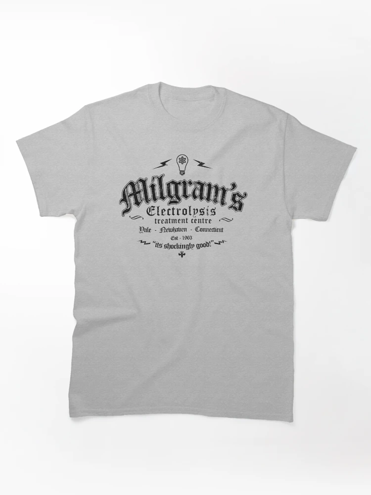 Imagen 1 de 7, Camiseta clásica con la obra Milgram Electrólisis, diseñada y vendida por siege103.