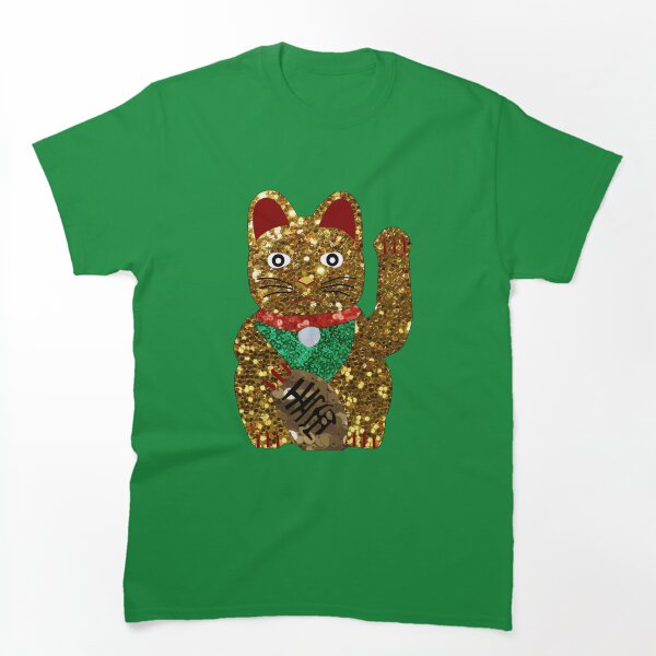 Artikelvorschau, goldene Maneki Neko Katze entworfen und verkauft von Gossip Rag.