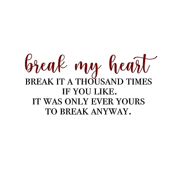 Artwork thumbnail, break my heart by lovely-lyrics