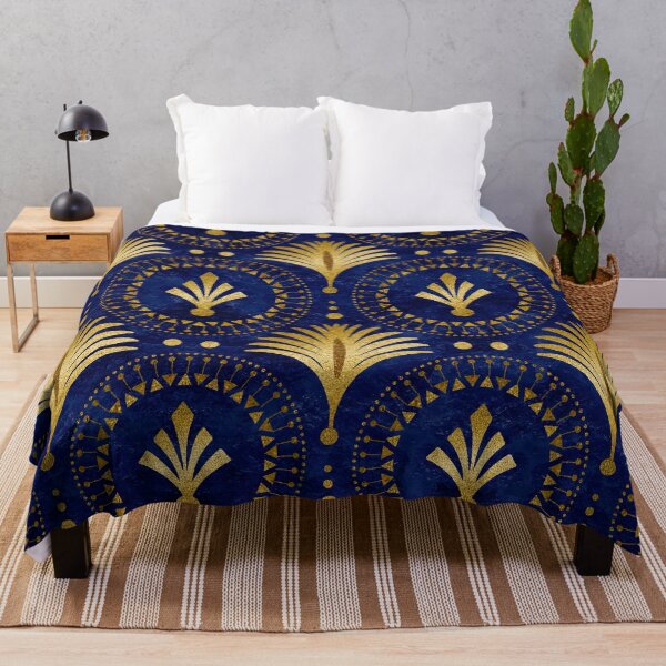 Item preview, Elegant Blue Gold Art Deco Pattern designed and sold by artsandsoul.