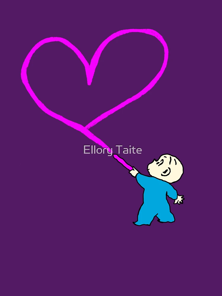 Thumbnail 7 von 7, Classic T-Shirt, Harold und das lila Herz designt und verkauft von Ellory Taite.