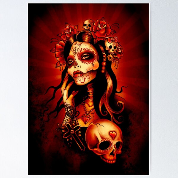Item preview, Arte del Día de Muertos, Imagen del Día de Muertos, Día de Los Muertos designed and sold by Death to the Empire.