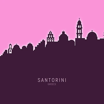 Artwork thumbnail, Santorini Skyline by ArtPrints
