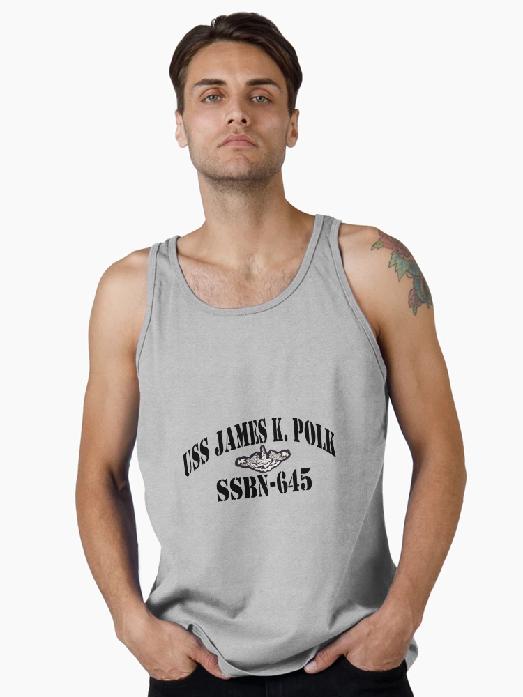 Imagen 2 de 4, Camiseta de tirantes con la obra TIENDA USS JAMES K. POLK (SSBN-645), diseñada y vendida por militarygifts.