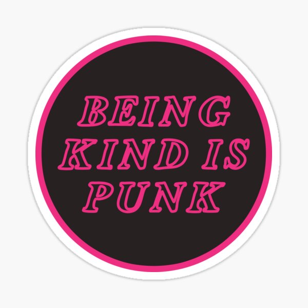 Aperçu de l'œuvre être gentil c'est punk | rose créée et vendue par craftordiy.art.