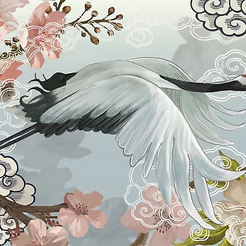 Artwork thumbnail, Japanese Crane by Curio Meridian