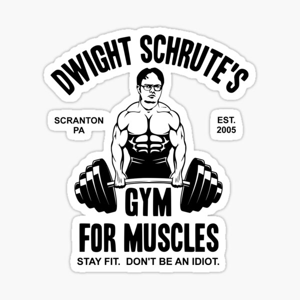 Aperçu de l'œuvre Dwight Schrute Gym For Muscles créée et vendue par Bigfinz.