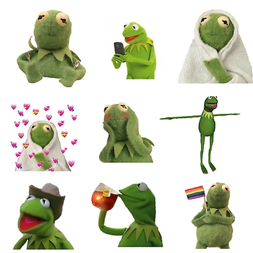 Artwork thumbnail, kermit meme set by Lia Kolor