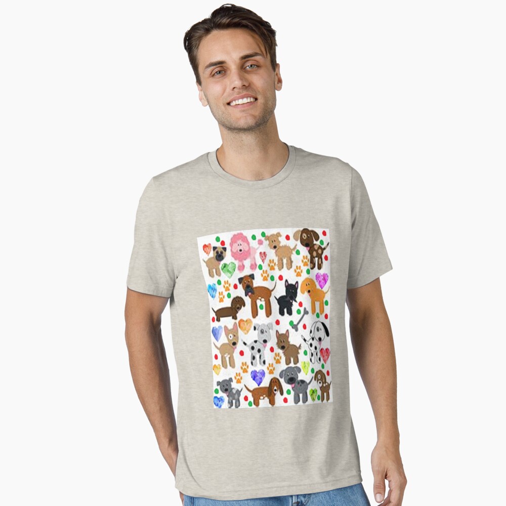 Vista previa del artículo con la obra «Camiseta esencial», diseñado y vendido por Adri Barnard.