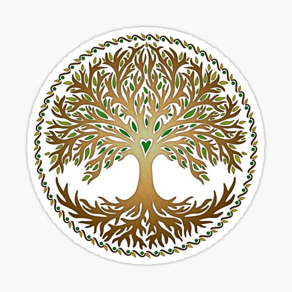Aperçu de l'œuvre Yggdrasil, Tree of Life, arbre de la vie créée et vendue par nitty-gritty.