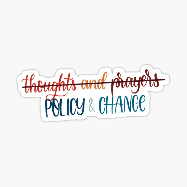 Aperçu de l'œuvre Pensées et prières / politique et changement créée et vendue par tessaperry.