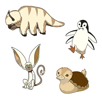 Vorschaubild zum Design Avatar-Tiere-Aufkleberpaket von silverabbyy