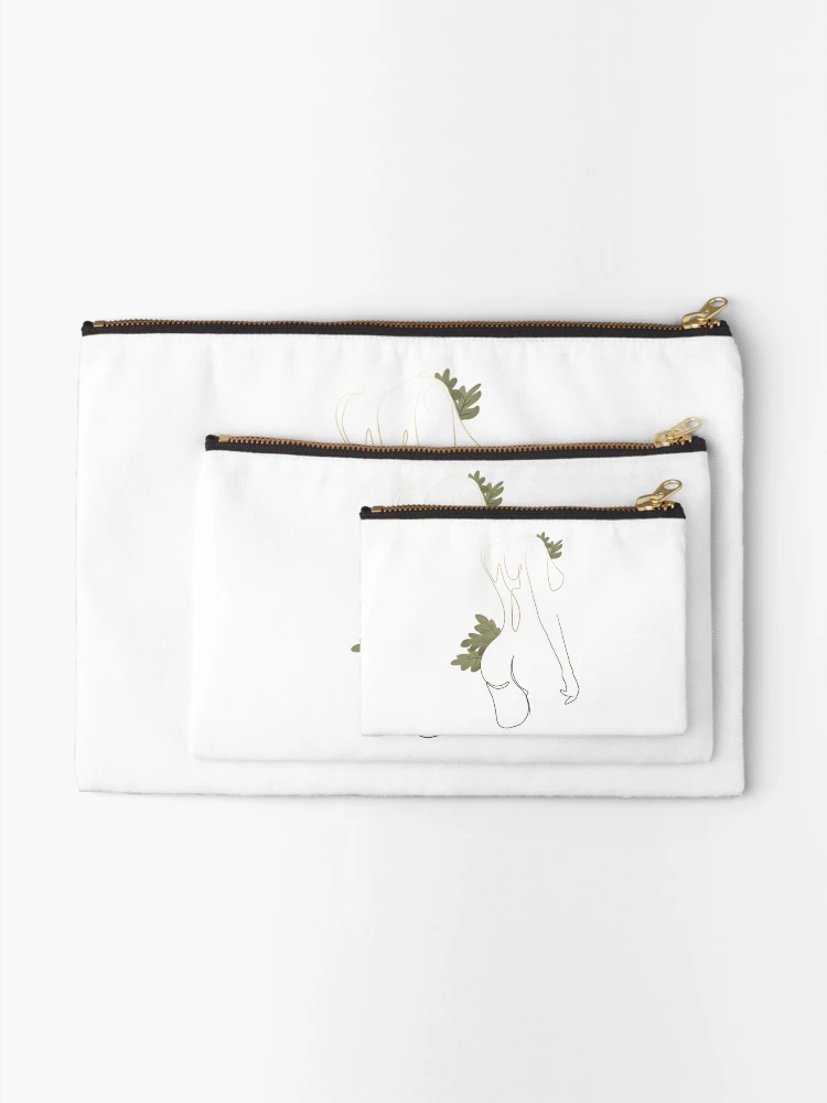 Thumbnail 2 of 4, Zipper Pouch, Body line art designed and sold by ahlukip.