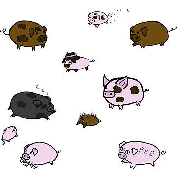 Artwork thumbnail, Cute Piggies by Coolworm2328