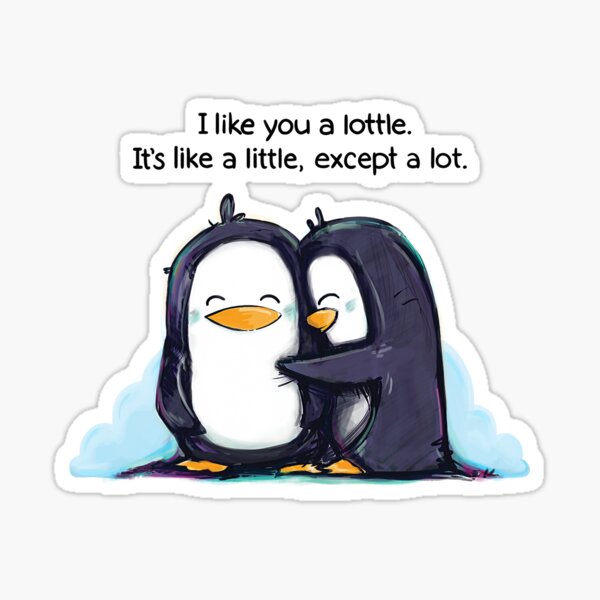 Artikelvorschau, Ich mag dich sehr, Pinguine entworfen und verkauft von KickingCones.