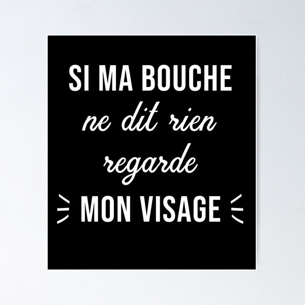 Aperçu de l'œuvre Texte, expressions faciales pour femme, humoristique créée et vendue par Catcrea.