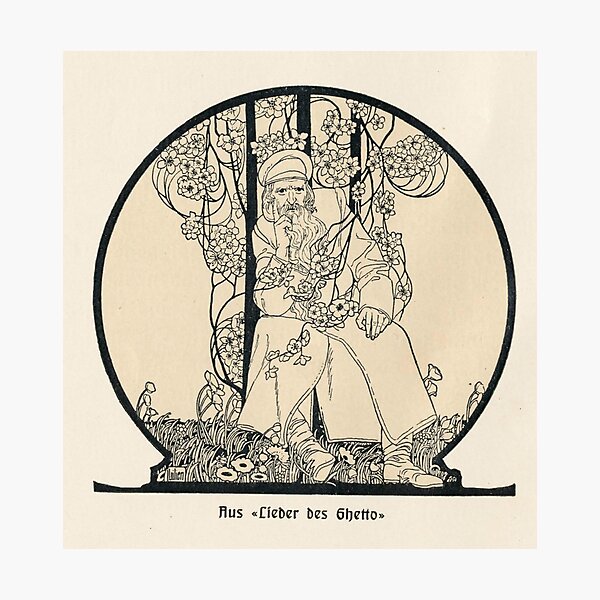 Artikelvorschau, HD. Illustration aus „Lied aus dem Ghetto“ von Ephraim Moses Lilien entworfen und verkauft von MINDTHECHERRY.