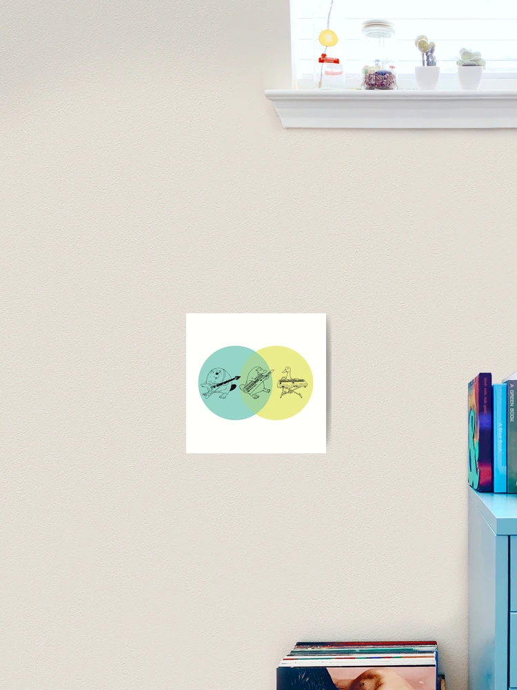 Imagen 2 de 3, Lámina artística con la obra Diagrama de Venn del ornitorrinco Keytar, diseñada y vendida por GuyBlank.