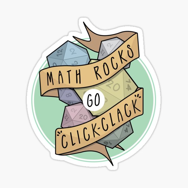 Aperçu de l'œuvre Math Rocks go CLIQUEZ SUR CLACK créée et vendue par badsticks.