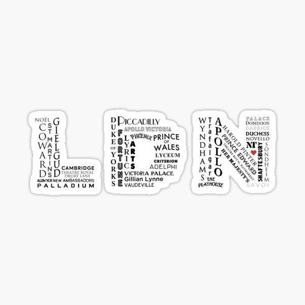 Item preview, Teatros del West End designed and sold by Musicalligraphy.