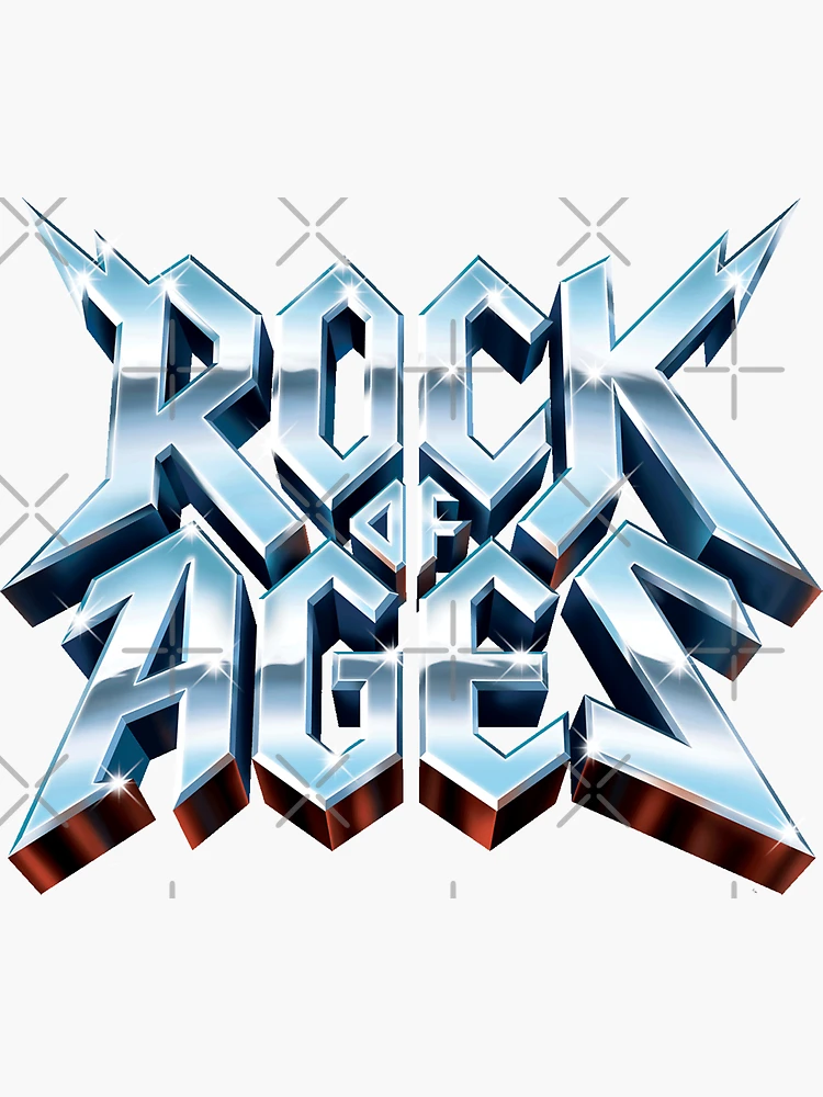Imagen 3 de 3, Pegatina con la obra rock of ages logo, diseñada y vendida por Backstage by Leyzel.