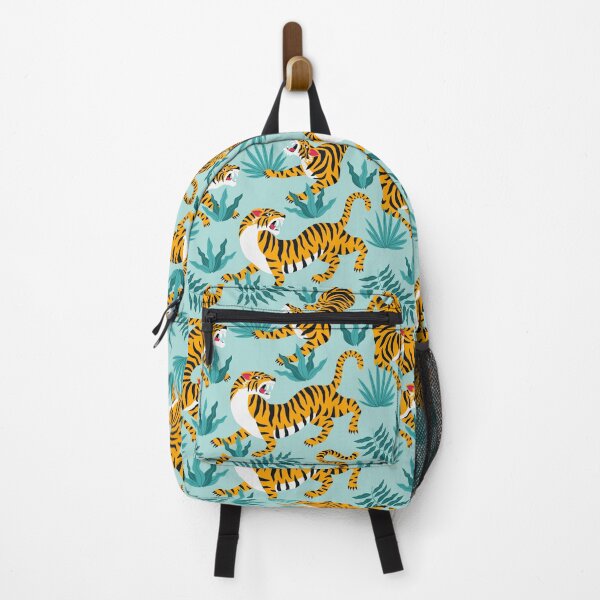 Aperçu de l'œuvre Tigres et feuilles tropicales créée et vendue par AngelinaBambina.