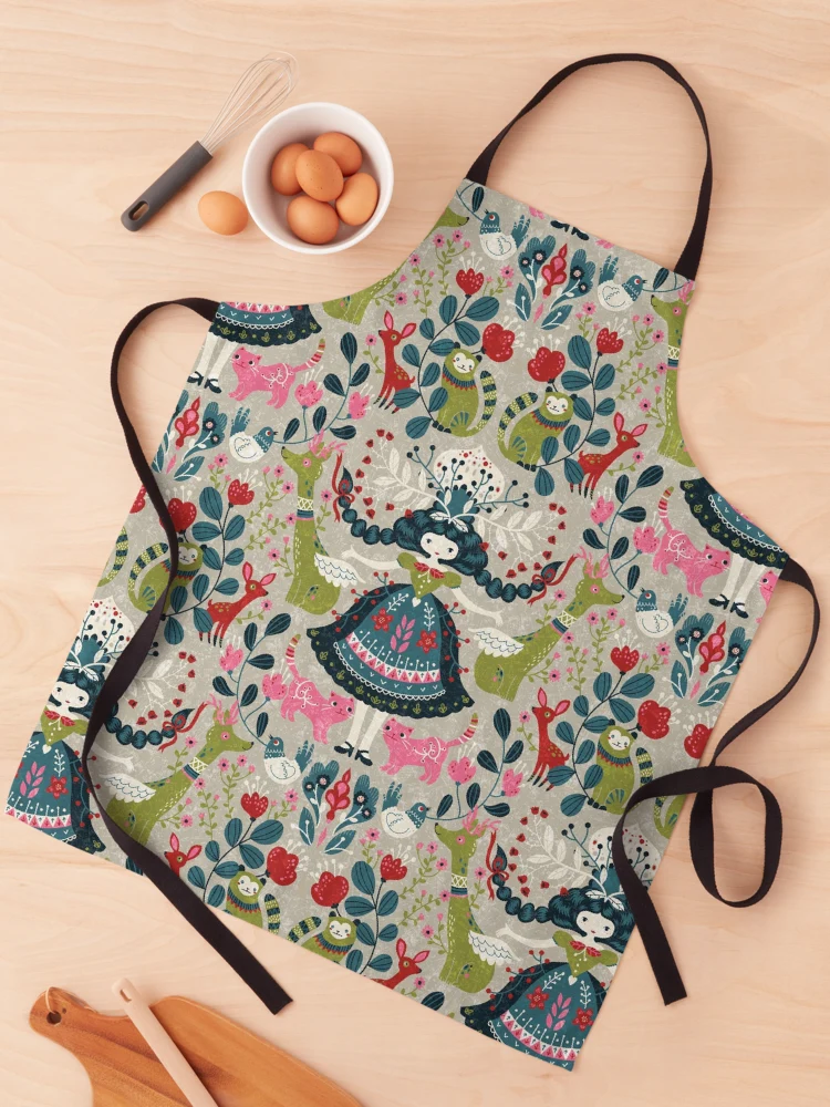 Thumbnail 1 of 6, Apron, Scandinavian Girl designed and sold by Gaia Marfurt.