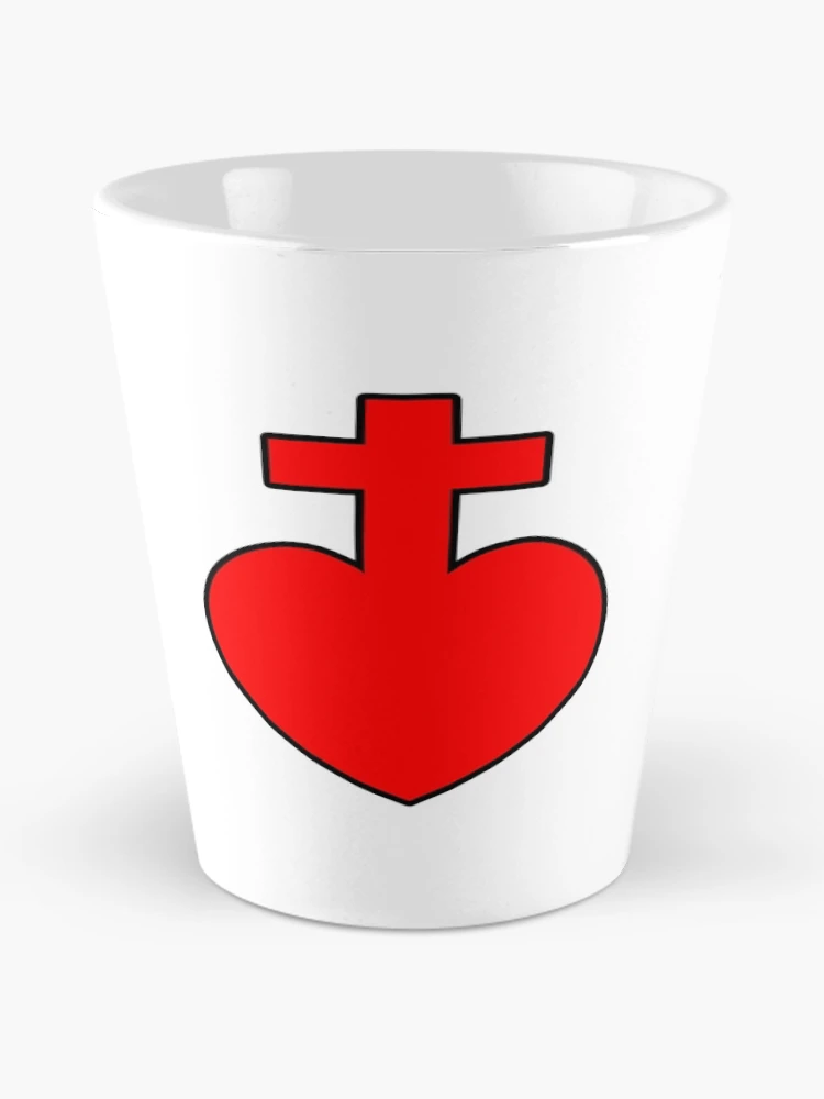 Thumbnail 2 of 4, Coffee Mug, holy heart cross sacré coeur vendée designed and sold by huggymauve.