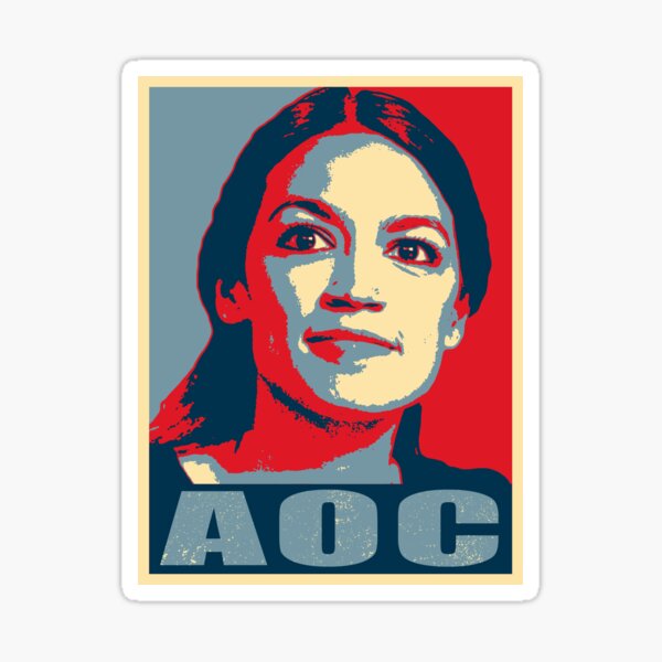 Aperçu de l'œuvre AOC - Alexandria Ocasio Cortez - Hope Design créée et vendue par Bullish-Bear.