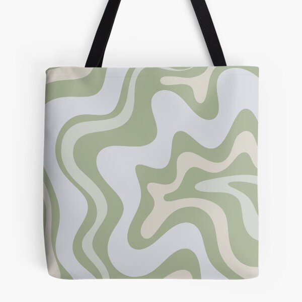 Item preview, Liquid Swirl Contemporary Abstract en Light Sage Green Grey Almond designed and sold by kierkegaard.