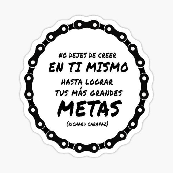Item preview, NO DEJES DE CREER EN TI MISMO HASTA LOGRAR TUS MÁS GRANDES METAS (RICHARD CARAPAZ) designed and sold by solaenbici.