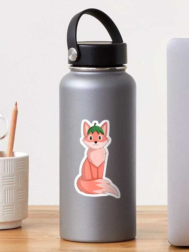 Thumbnail 1 of 3, Sticker, Strawberry Fox designed and sold by TheCastleStudio.