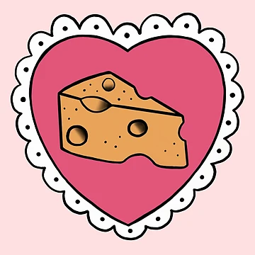 Imagen de la obra Tatuaje de corazón de queso de retr0babe