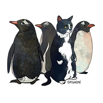 Artwork thumbnail, Blend In: Daily Cat Drawing 51 by emwheezie