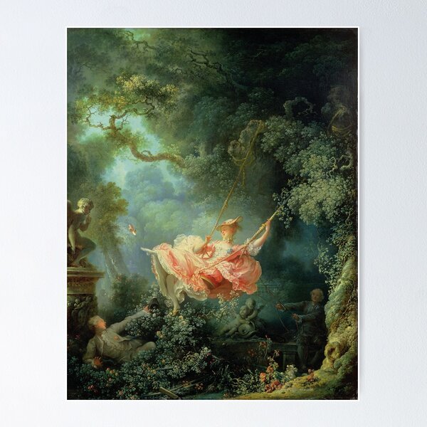 Aperçu de l'œuvre Les heureux accidents de la balançoire: Jean-Honoré Fragonard créée et vendue par The Great Art.