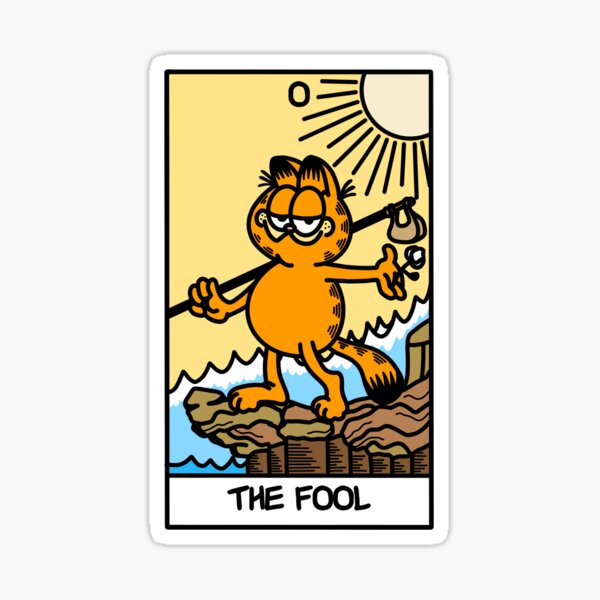 Artikelvorschau, die Narr Tarotkarte, aber es ist Garfield entworfen und verkauft von jxliahx.
