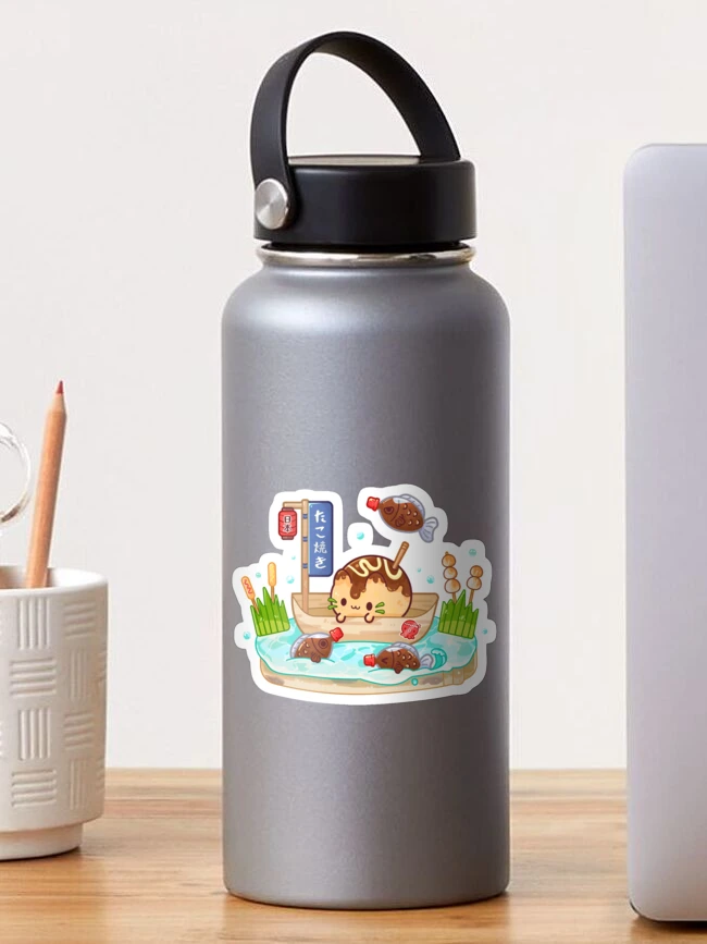 Thumbnail 1 of 3, Sticker, Takoyakitty! designed and sold by Kaidankurii.