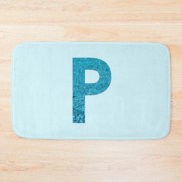 Item preview, The Letter P - Monogram in Blue Pool Water designed and sold by Bumblefuzzies.