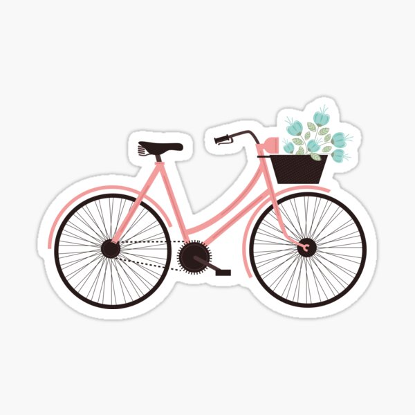 Item preview, pink bike with flowers designed and sold by vickys-life.