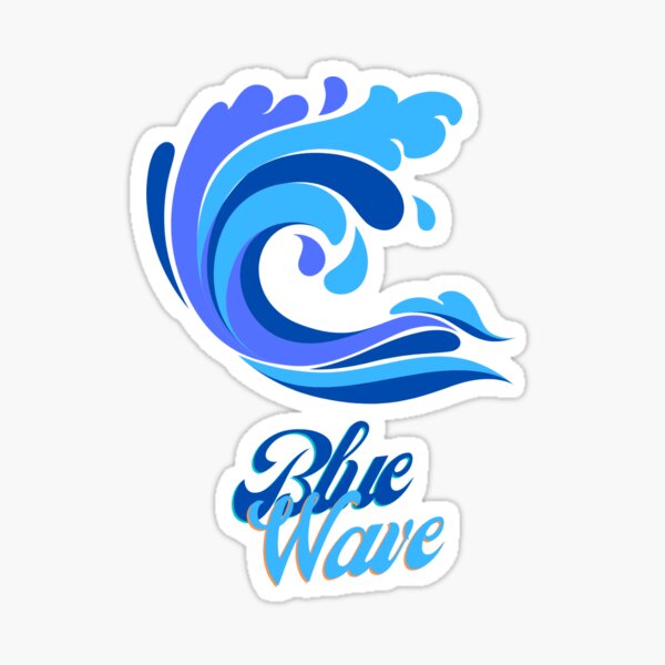 Aperçu de l'œuvre Vague bleue créée et vendue par WittyIntents.