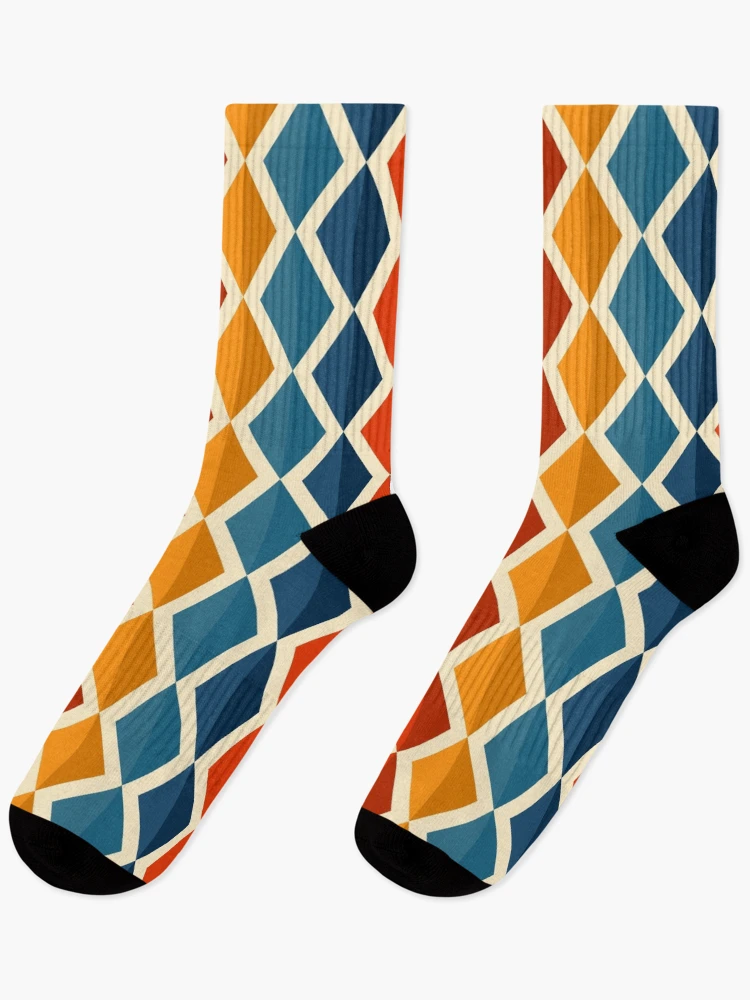 Thumbnail 1 of 5, Socks, Groovy 70's pattern designed and sold by muskitt.
