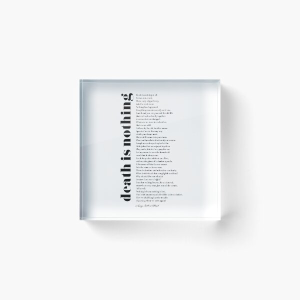 Aperçu de l'œuvre La mort n'est rien du tout par Henry Scott Holland créée et vendue par TypographyTales.