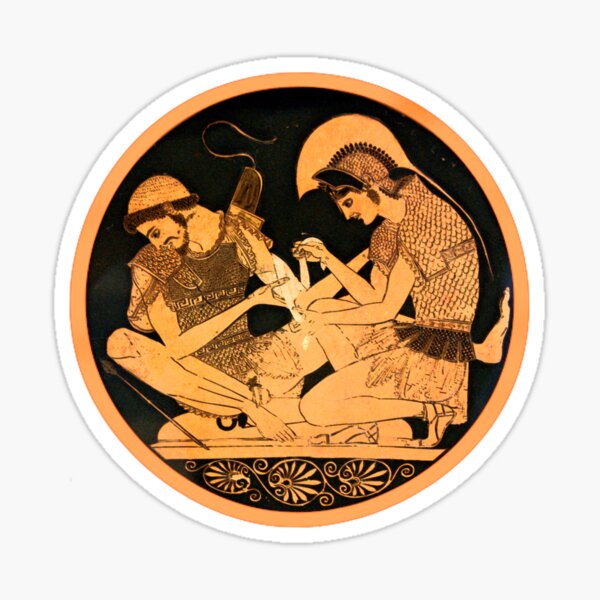 Artikelvorschau, Achilles und Patroklos - griechische Keramik entworfen und verkauft von epistemomania.