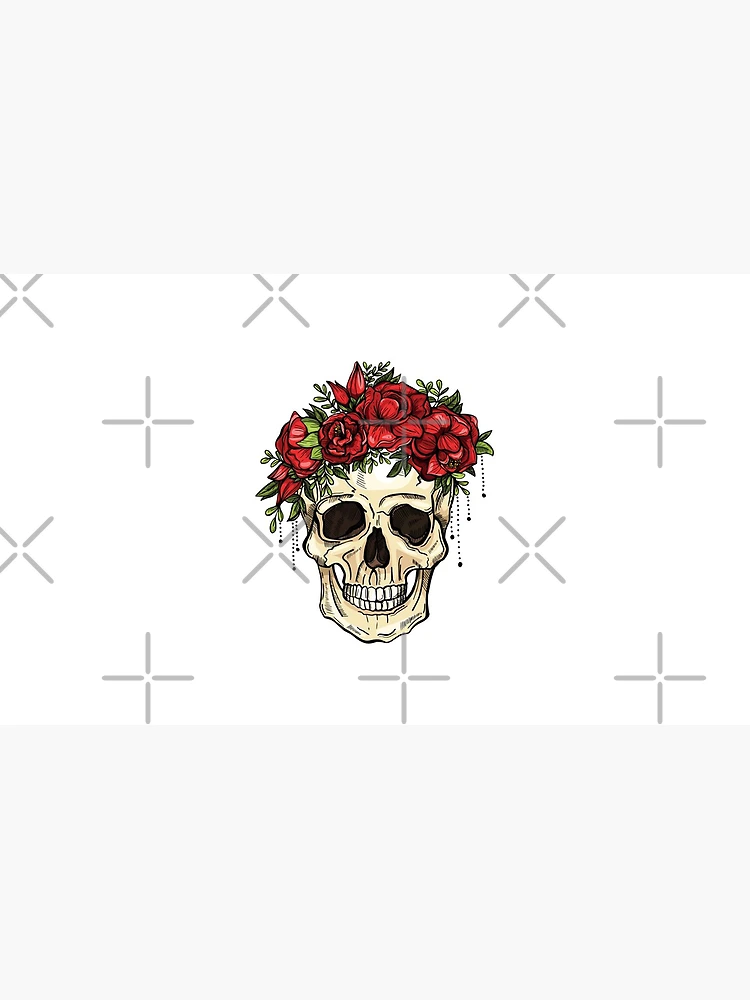Thumbnail 4 of 4, Coffee Mug, Flower crown skull designed and sold by eDigi-Arts.