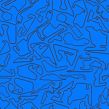 Artwork thumbnail, race tracks on a blue background by zferderer98