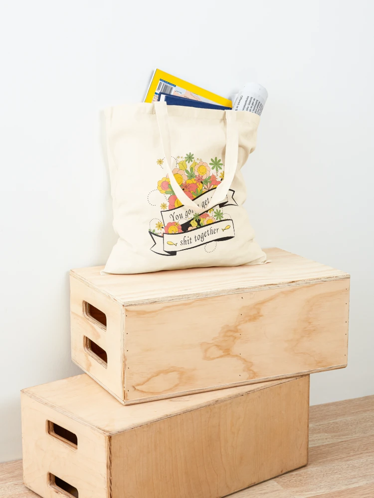 Imagen 4 de 5, Bolsa de tela con la obra Tienes que poner tus cosas en orden, diseñada y vendida por Vaishnavi Deo.