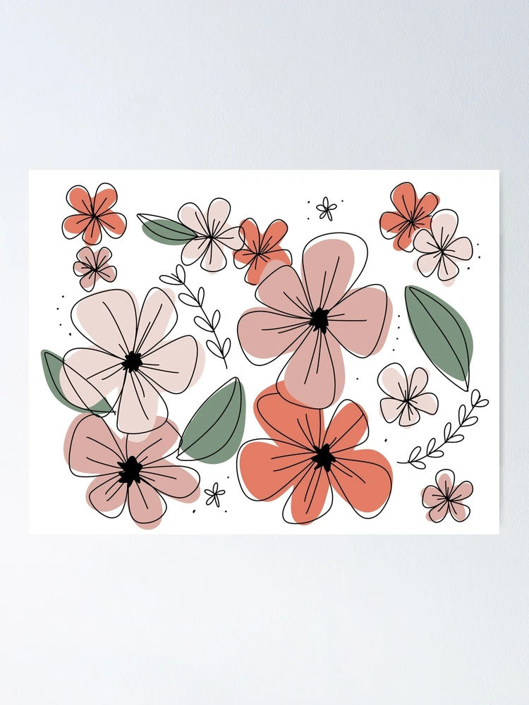 Thumbnail 1 of 3, Poster, Simple flower print designed and sold by bellaranieri.